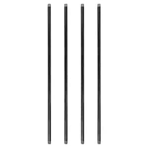 1/2 in. x 36 in. Black Industrial Steel Grey Plumbing Pipe (4-Pack)