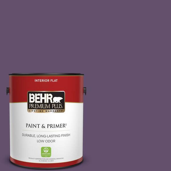 BEHR PREMIUM PLUS 1 gal. #660D-7 Blackberry Farm Flat Low Odor Interior Paint & Primer