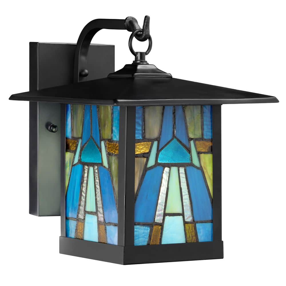 Elegant Bronze Mission-Style Outdoor Wall Lantern Sconce