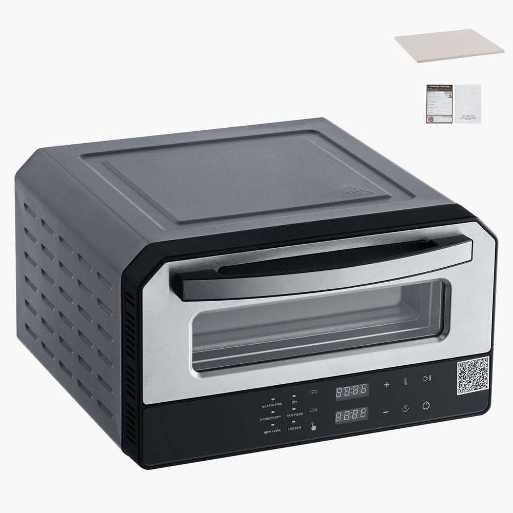 Electric Pizza Oven, 12 in. Countertop Cooker, 750℉ Max, 5 Presets, Touch Screen, 2-Min Fast Bake for Crispy Pizza
