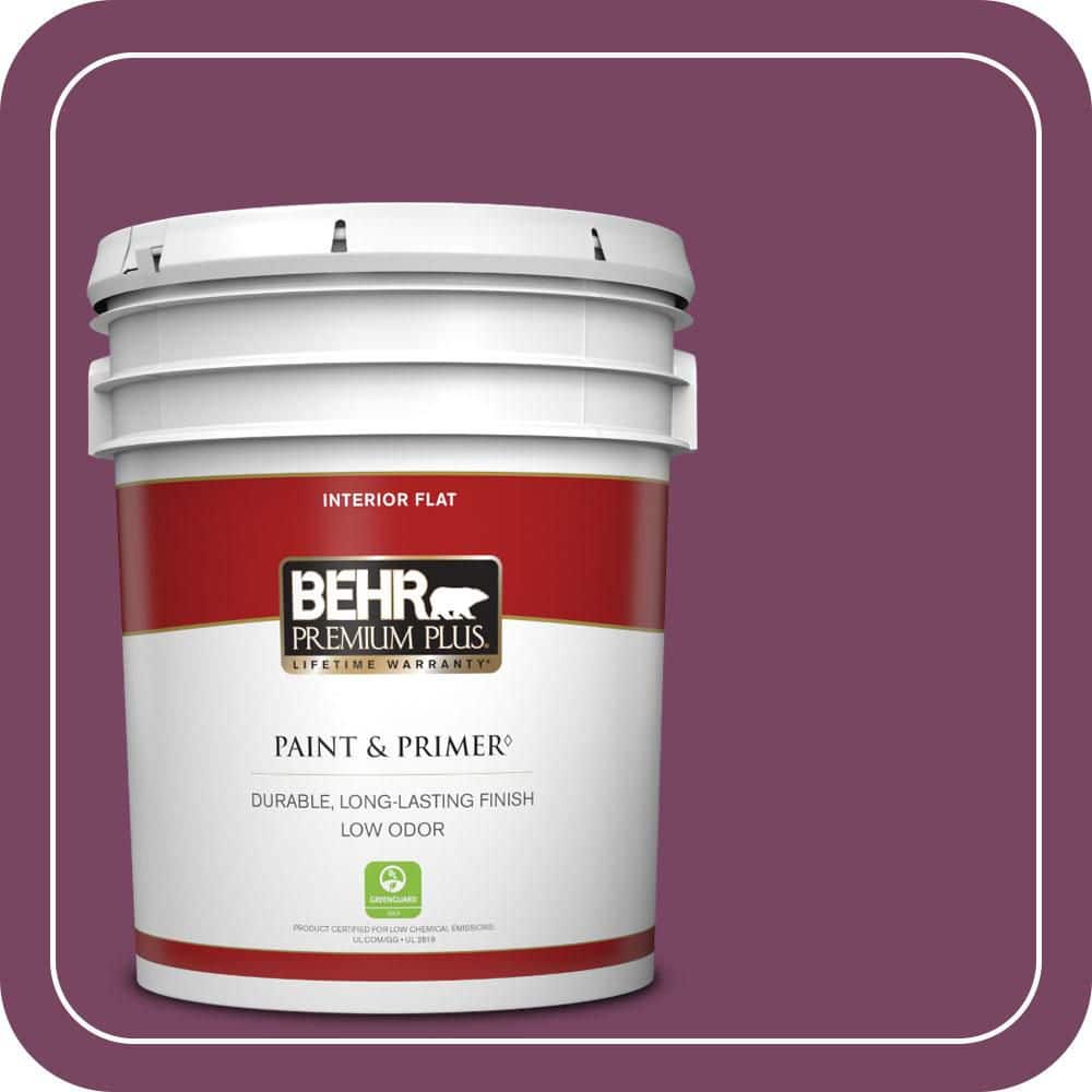 5 gal. #690B-7 Plum Jam Flat Low Odor Interior Paint & Primer price history on PriceWatchPro