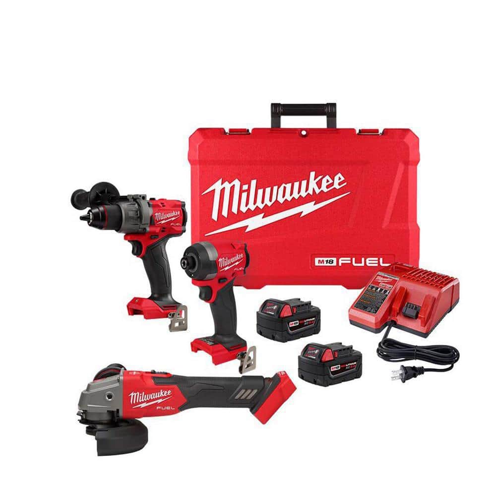 M18 FUEL 18-V Li-Ion Brushless Cordless Hammer Drill/Impact Driver Combo Kit with 4-1/2 in./5 in. Variable Speed Grinder price history on PriceWatchPro