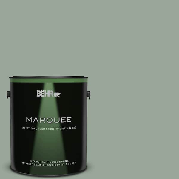 BEHR MARQUEE 1 gal. #MQ6-17 Green Trellis Semi-Gloss Enamel Exterior Paint & Primer