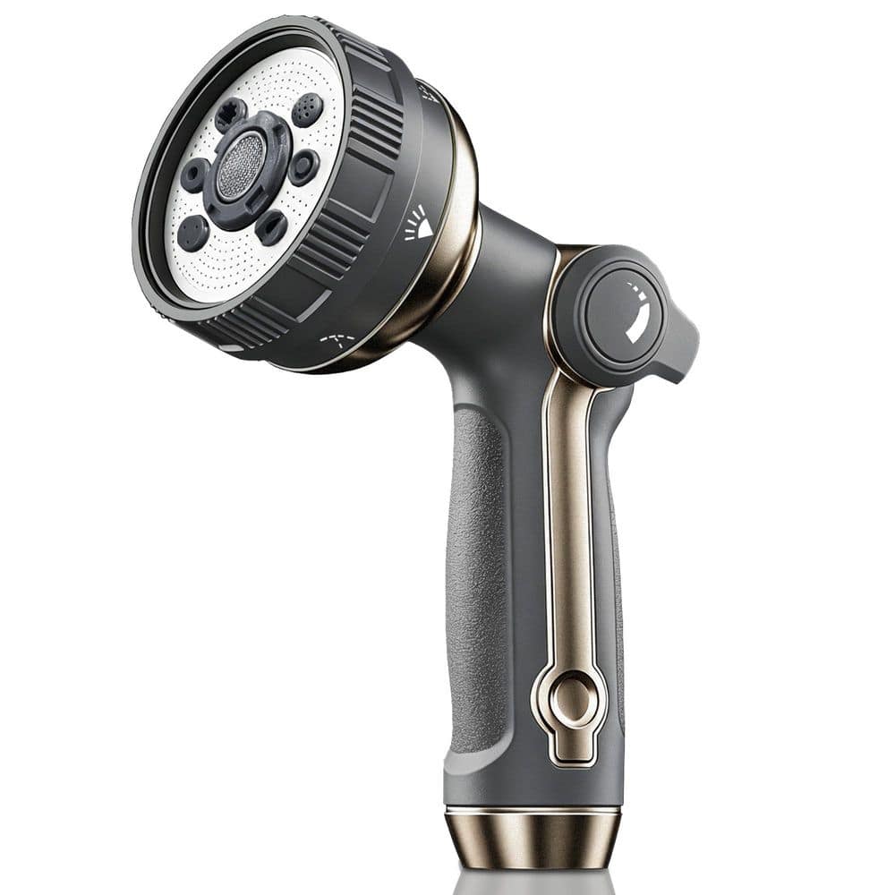 Heavy Duty Metal Garden Hose Nozzle with Thumb Control and 8 Spray Patterns, Zinc Alloy price history on PriceWatchPro