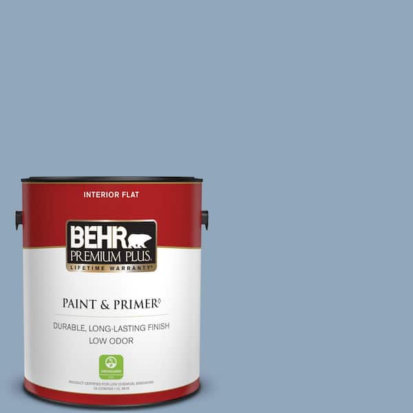 BEHR PREMIUM PLUS 1 gal. #PPU14-08 Paris Flat Low Odor Interior Paint & Primer