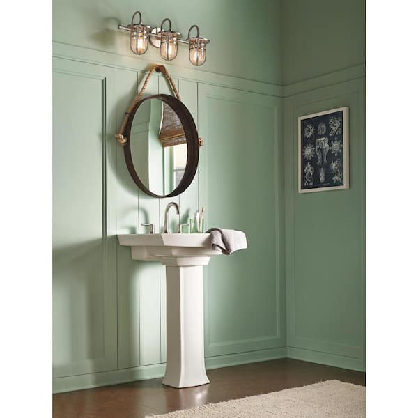 Trinsic 8 in. Widespread 2-Handle Bathroom Faucet with Metal Drain Assembly in Stainless