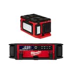 M18 Lithium-Ion Cordless PACKOUT Radio/Speaker with Built-In Charger and PACKOUT 3000 Lumens LED Light (2-Tool)