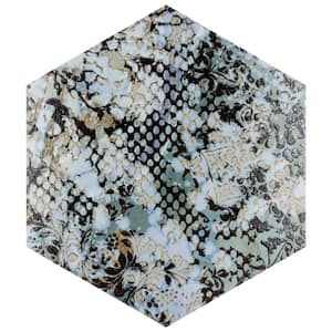 Inedita Hex Blue 9-7/8 in. x 11-1/4 in. Porcelain Floor and Wall Tile (10.03 sq. ft./Case)