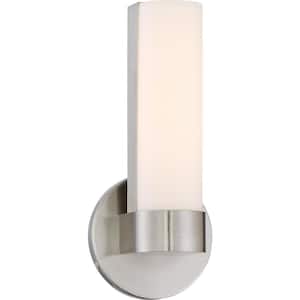 6 in. 1-Light Brushed Nickel LED Vanity Light