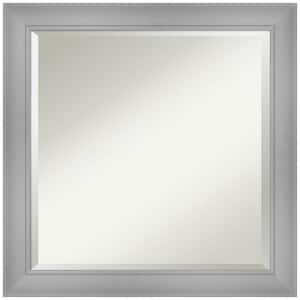 Flair Polished Nickel 24 in. H x 24 in. W Framed Wall Mirror