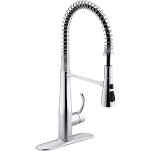 Simplice Single-Handle Pull-Down Sprayer Kitchen Faucet in Polished Chrome