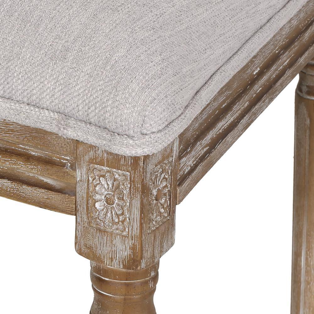 Elegant Fluted Leg High-Back Side Chair in Light Gray, Set of 2