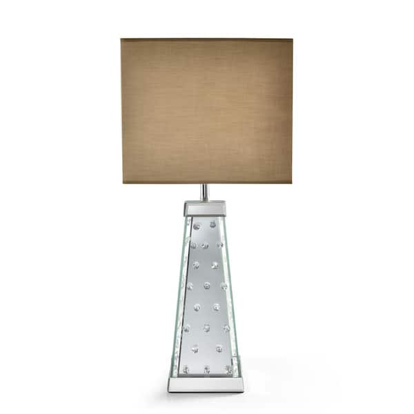 AndMakers Decor 28 in. Tan Table Lamp
