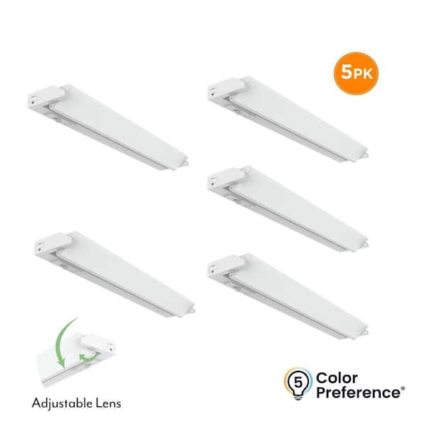 NEXUS 18 in. Plug-in Adjustable Lens White Integrated LED Linkable Under Cabinet Light 750lm Selectable CCT 5-Pack