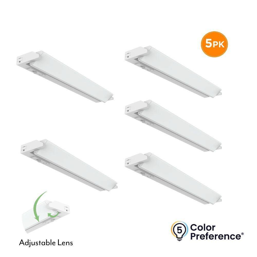 NEXUS 18 in. Plug-in Adjustable Lens White Integrated LED Linkable Under Cabinet Light 750lm Selectable CCT 5-Pack price history on PriceWatchPro