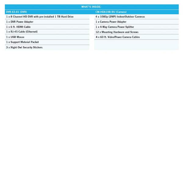 Night owl wired sales 3mp video security