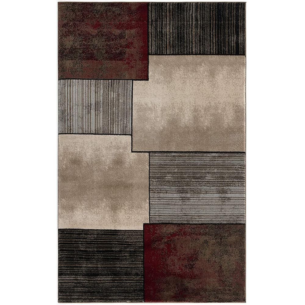 Rug Branch Montage Collection Modern Abstract Doormat Area Rug Entrance  Floor Mat (2x3 feet) - 2'3 x 3', Brown VE1166BR23 - The Home Depot