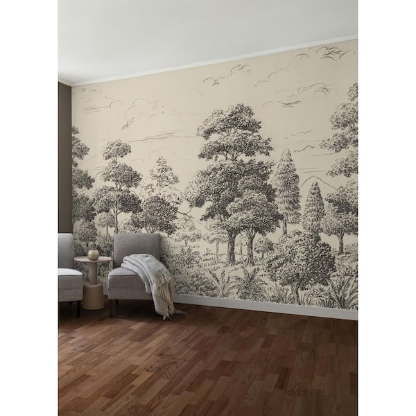 Sylva Parchment Self Adhesive Mural