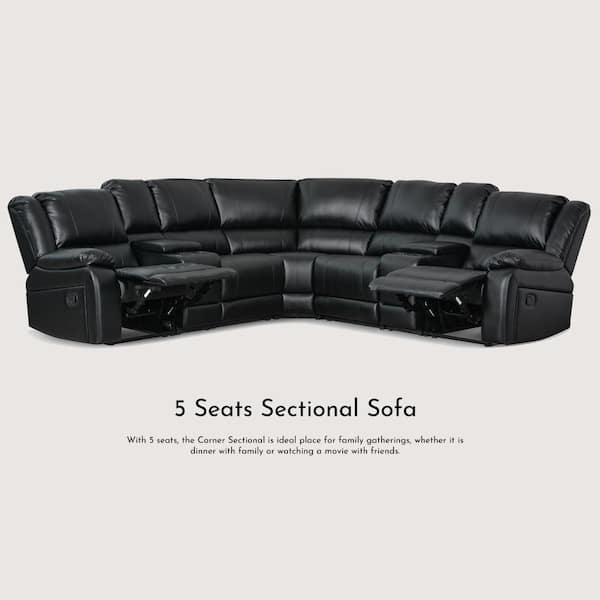Ellesophas Lorna 109 in. Modern and Contemporary 7-Piece Faux