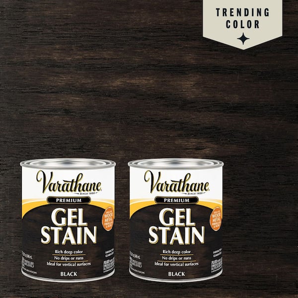 Varathane 1 Quart Black Semi-Transparent Interior Wood Gel Stain (2-Pack)