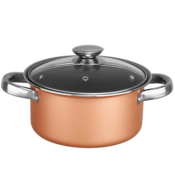 Legend Stainless Steel 5-Ply Copper Core 14-Piece Cookware Set, Silver