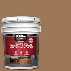 5 gal. #PPU4-02 Coco Rum Self-Priming 1-Part Epoxy Satin Interior/Exterior Concrete and Garage Floor Paint
