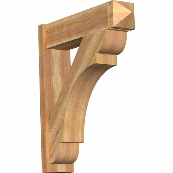 Ekena Millwork 8 in. x 36 in. x 32 in. Western Red Cedar Olympic Arts and Crafts Rough Sawn Outlooker