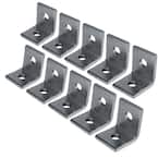 The Plumber S Choice Heavy Duty Shelf Bracket With 1 2 In Hole Max Load 400 Lbs L Corner Brace For Plumbing And Decor Iron 10pack 12cabg 10 The Home Depot