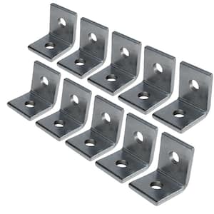 Heavy Duty Shelf Bracket; with 1/2 in. Hole; MAX LOAD 400 lbs!; L Corner Brace; for Plumbing and Decor; Iron (10Pack)