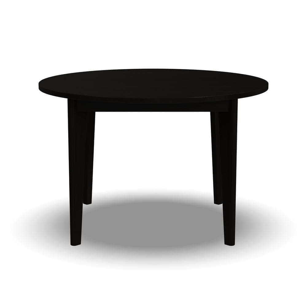 Brentwood Black Round Wood Dining Table for Four