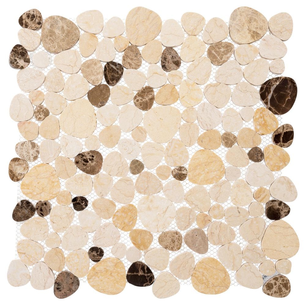 Oasis Gobi Cream/Brown Matte 4.5 in. x 8.25 in. Unique Shape Smooth Natural