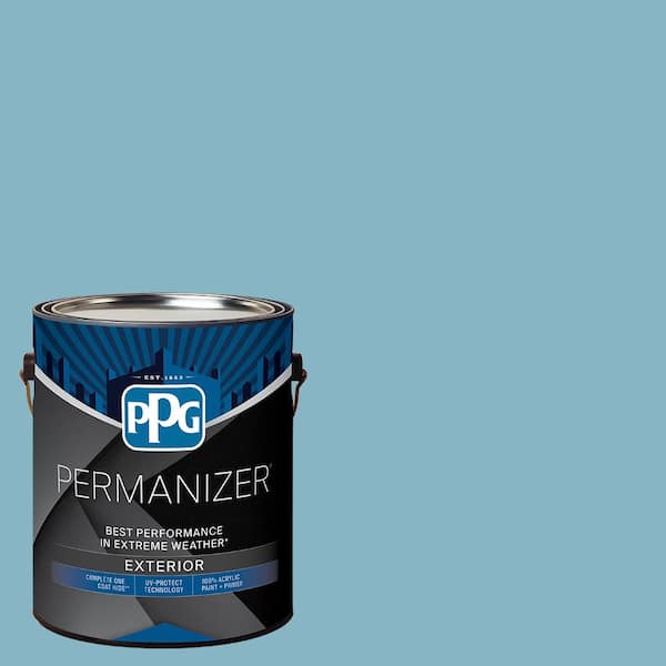 PERMANIZER 1 gal. PPG1151-4 Crystal Lake Semi-Gloss Exterior Paint