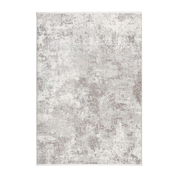 TOWN & COUNTRY LIVING Everyday Rein Abstract Cloud Grey 5 Ft. x 7 Ft. Machine Washable Rug