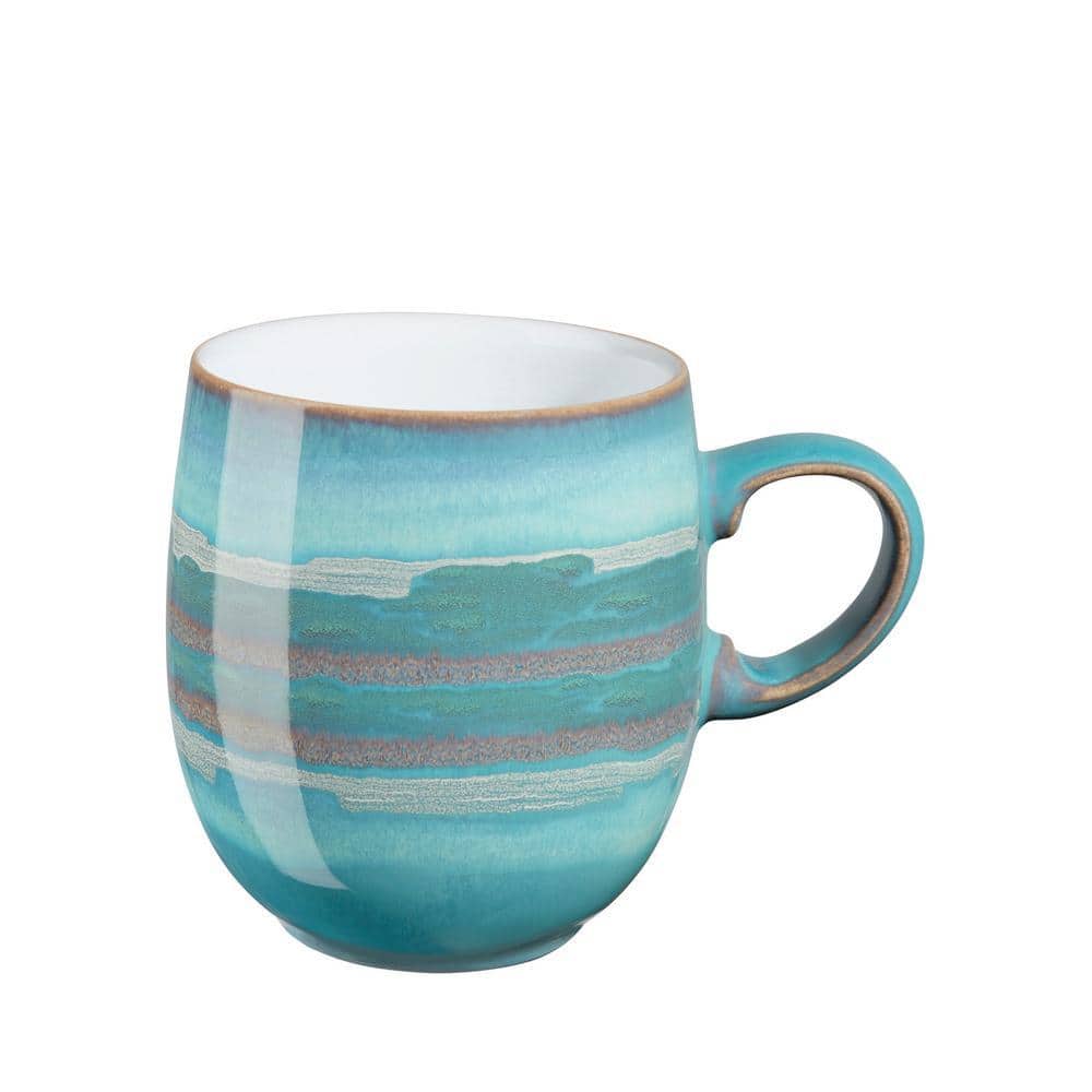 Denby Azure 13.52 oz. Turquoise Stoneware Coast Large Coffee Mug