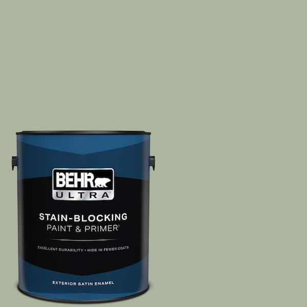 BEHR ULTRA 1 gal. #430E-3 Laurel Mist Satin Enamel Exterior Paint & Primer