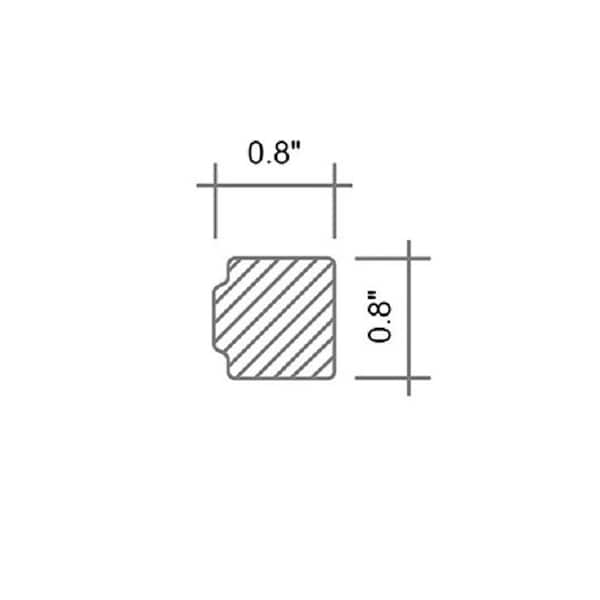Grandis 0.8 in. x 12 in. Pearl White Marble Honed Pencil Liner Tile Trim (0.667 sq. ft./case) (10-pack)
