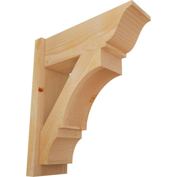 Ekena Millwork 8 in. x 26 in. x 22 in. Douglas Fir Balboa Traditional Rough Sawn Outlooker