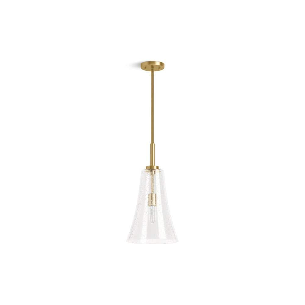 KOHLER Simplice 10 In 1 Light Brushed Moderne Brass Shaded Pendant   Brushed Moderne Brass Kohler Pendant Lights 26850 Pe01 2gl 64 1000 