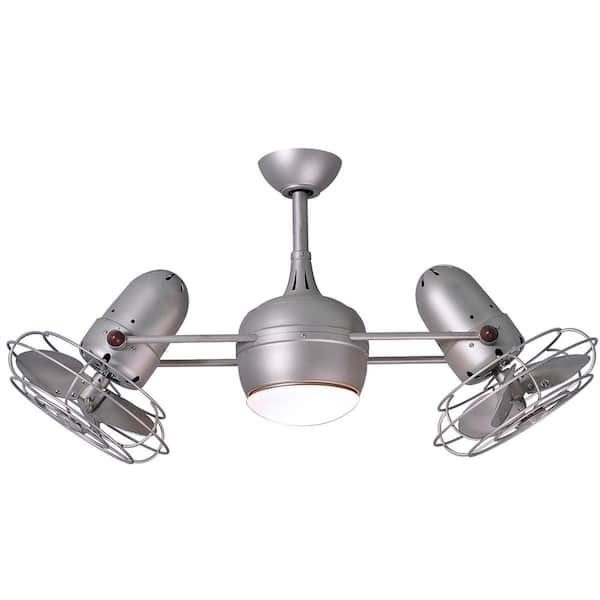 Atlas Dagny 40 in. LED Indoor/Outdoor Damp Brushed Nickel Ceiling Fan