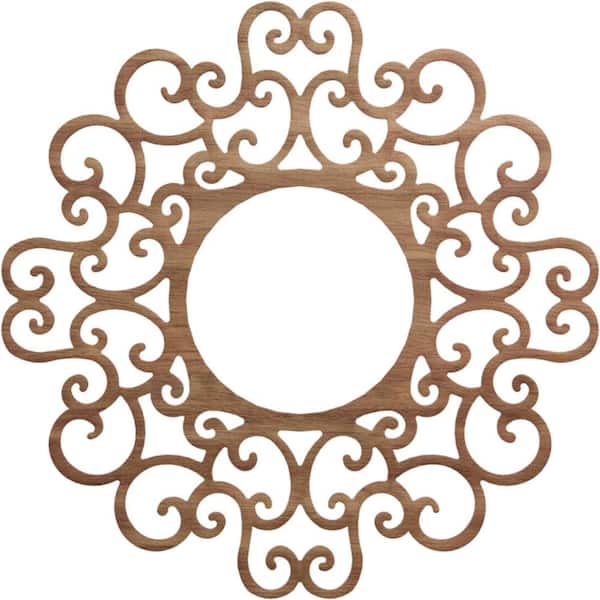 Ekena Millwork 32 in. x 12.25 in. x 0.375 in. Wood Medallion