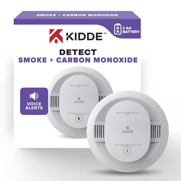 Battery Powered Smoke and Carbon Monoxide Detector with LED Warning Lights and Voice Alarm 21032777