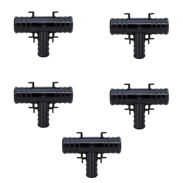 Apollo 3/4 in. x 3/4 in. x 1/2 in. Plastic PEX-B Barb Reducing Tee (5-Pack)