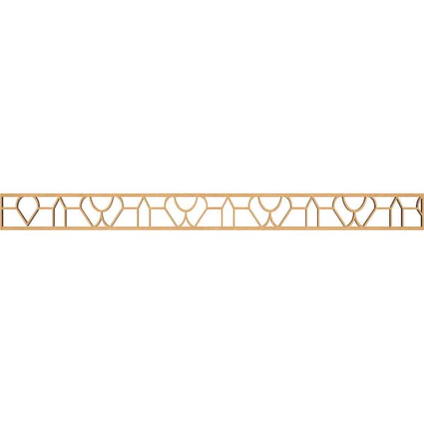 Ekena Millwork Whitechapel Fretwork 0.375 in. D x 46.375 in. W x 4 in. L MDF Wood Panel Moulding