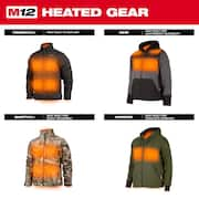 Men's 3X-Large M12 12-Volt Lithium-Ion Cordless Gray Heated Jacket Hoodie (Jacket and Battery Holder Only)