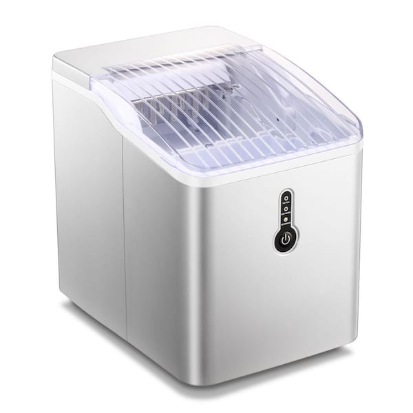 Costway Portable Ice Maker Machine Countertop 26Lbs/24H Self-Cleaning w/ Scoop Silver