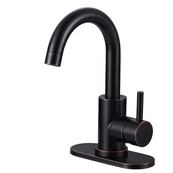 WOWOW Single Handle Bar Faucet with All Mounting Hardware in Oil Rubbed Bronze