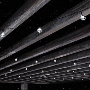 30-Light 22 ft. Outdoor Solar Integrated LED String Lights in Cool White