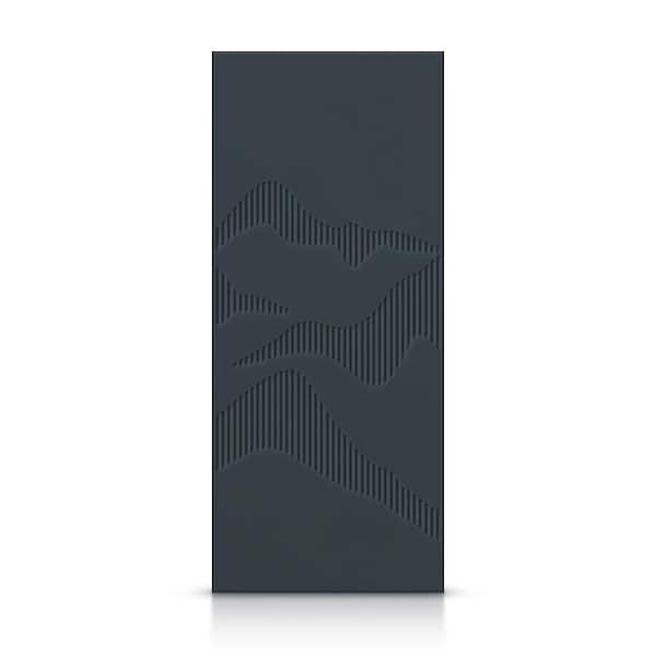 CALHOME 24 in. x 80 in. Hollow Core Charcoal Gray Painted Composite MDF Interior Door Slab