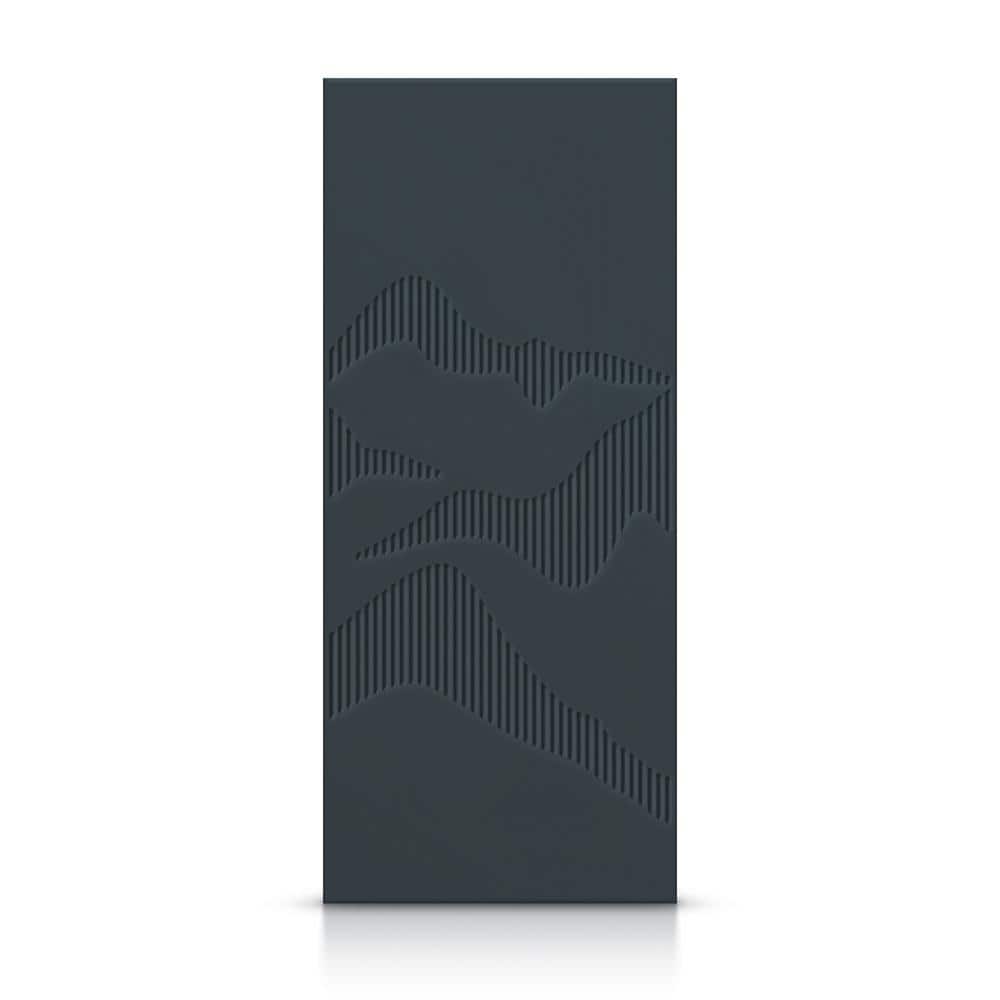 CALHOME 30 in. x 96 in. Hollow Core Charcoal Gray Stained Composite MDF ...