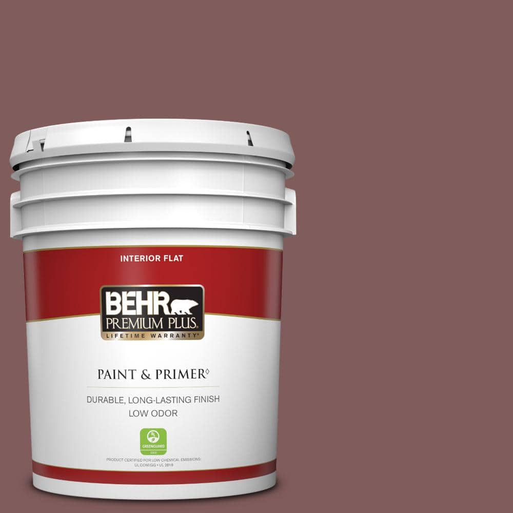 BEHR PREMIUM PLUS 1 gal. #140F-6 Book Binder Flat Low Odor Interior Paint &  Primer 130001 - The Home Depot